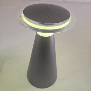 Crate & Barrel Table Mini Light Black Cone Shape Battery Operated NIB